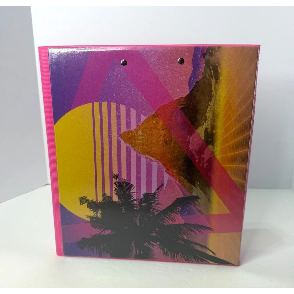 Vintage Trapper Keeper Pink Sunset Binder Retro 80s 90s Portfolio Mead NEW